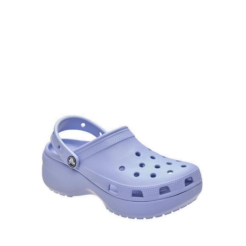 Crocs Classic Platform Women Clog - Blue Haze - Gambar 3
