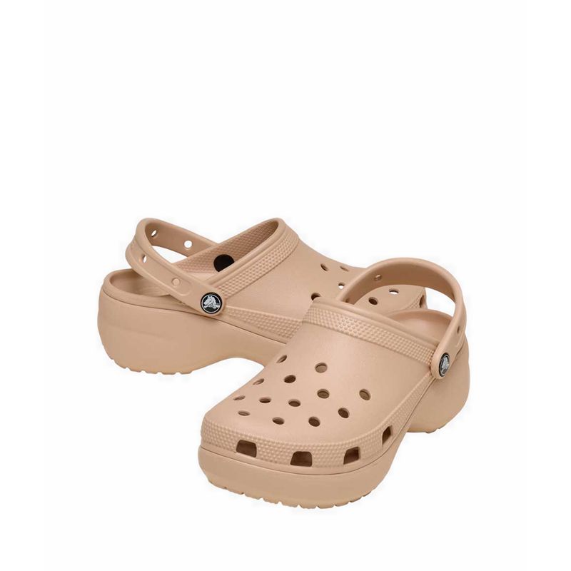 Crocs Classic Platform Women Clog - Pink Caramel - Gambar 4