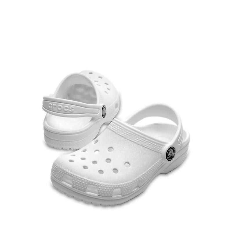 Crocs Classic Kids Clog - White - Gambar 3