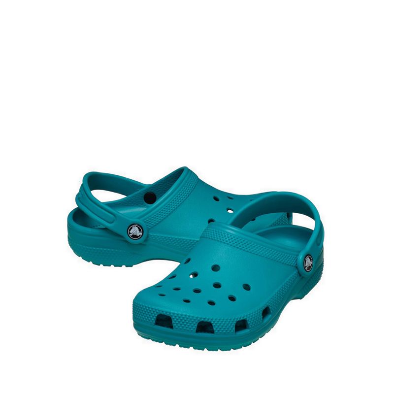 Crocs Classic Kids Clog - Turbo Teal - Gambar 4