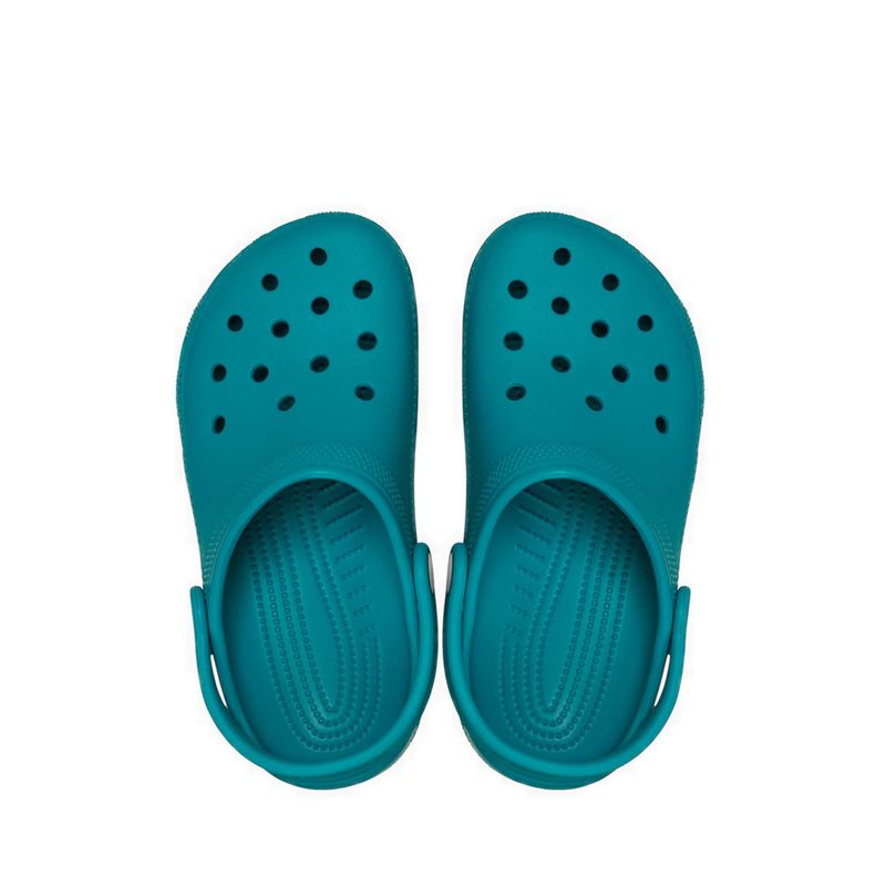 Crocs Classic Kids Clog - Turbo Teal - Gambar 6