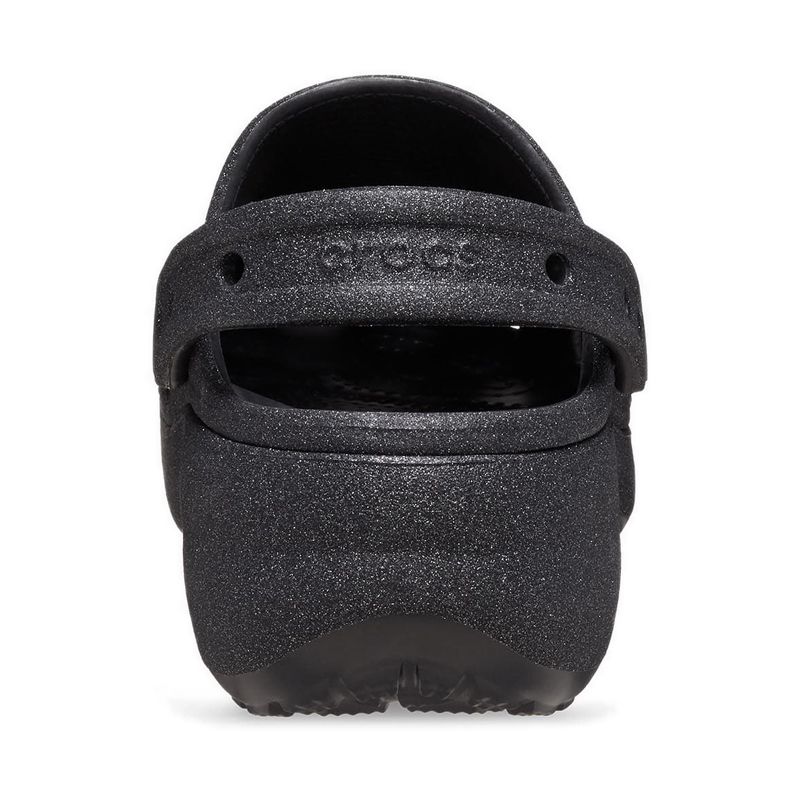 Crocs Classic Platform Glitter Women Clog - Black - Gambar 4