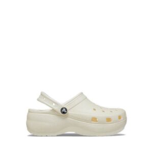 Crocs Classic Platform Glitter Women's Clog - Chalk