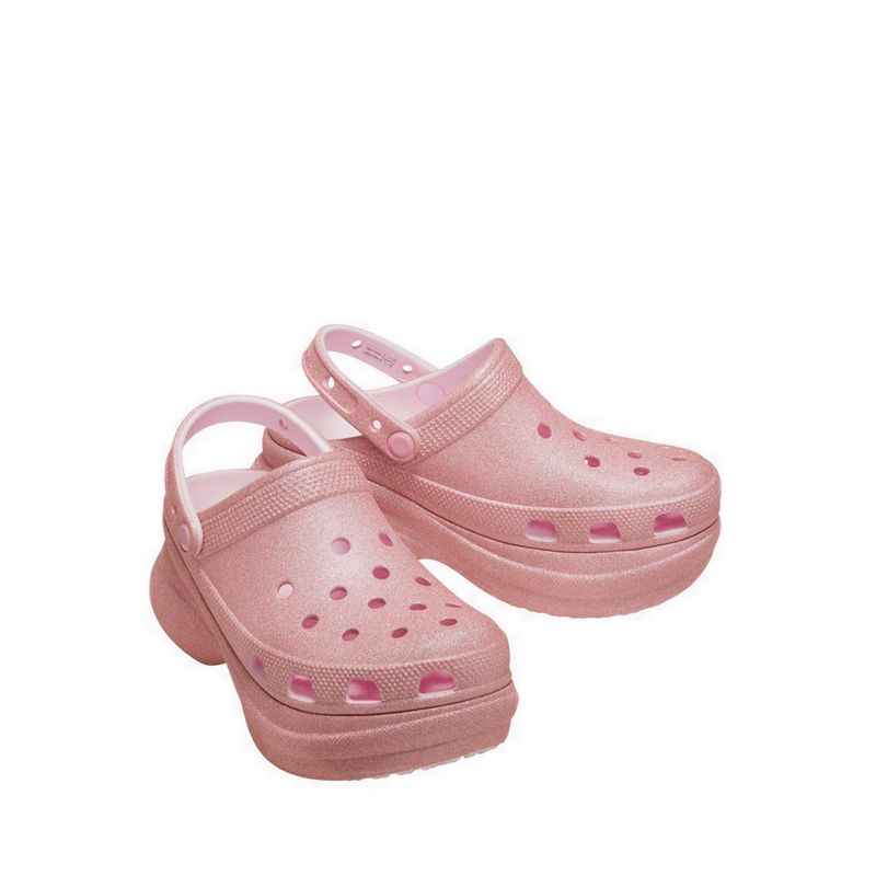 Crocs Bae Glitter Women Clog - Pink Milk - Gambar 4