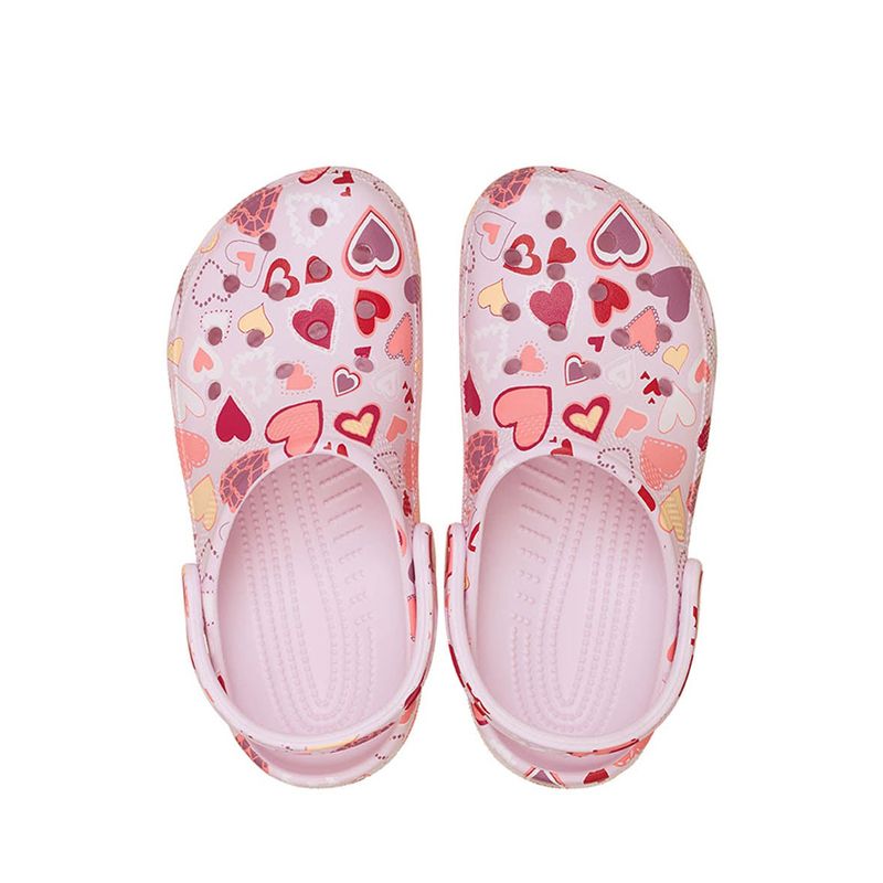 Crocs Classic Valentine's Day Clog - Pink Milk/Hearts - Gambar 6