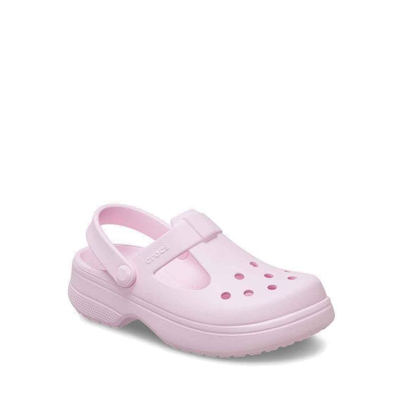 Crocs Classic Kids Mary Jane Clog - Pink Milk - Gambar 3