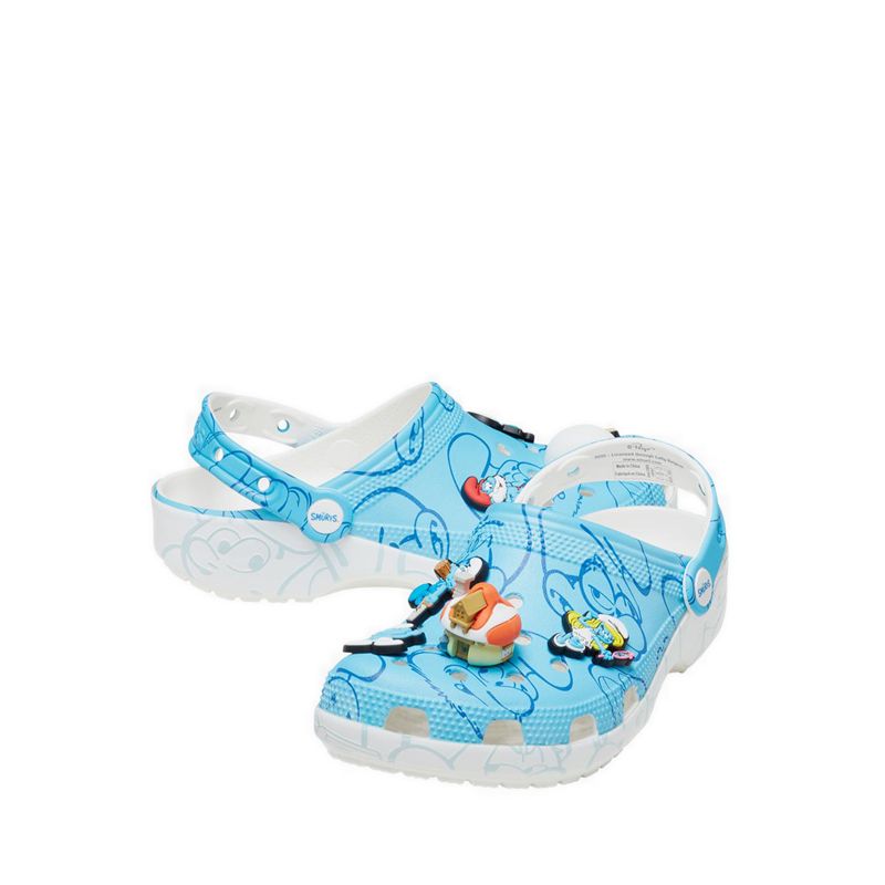 Crocs Smurfs Classic Unisex Clog - Multi - Gambar 4