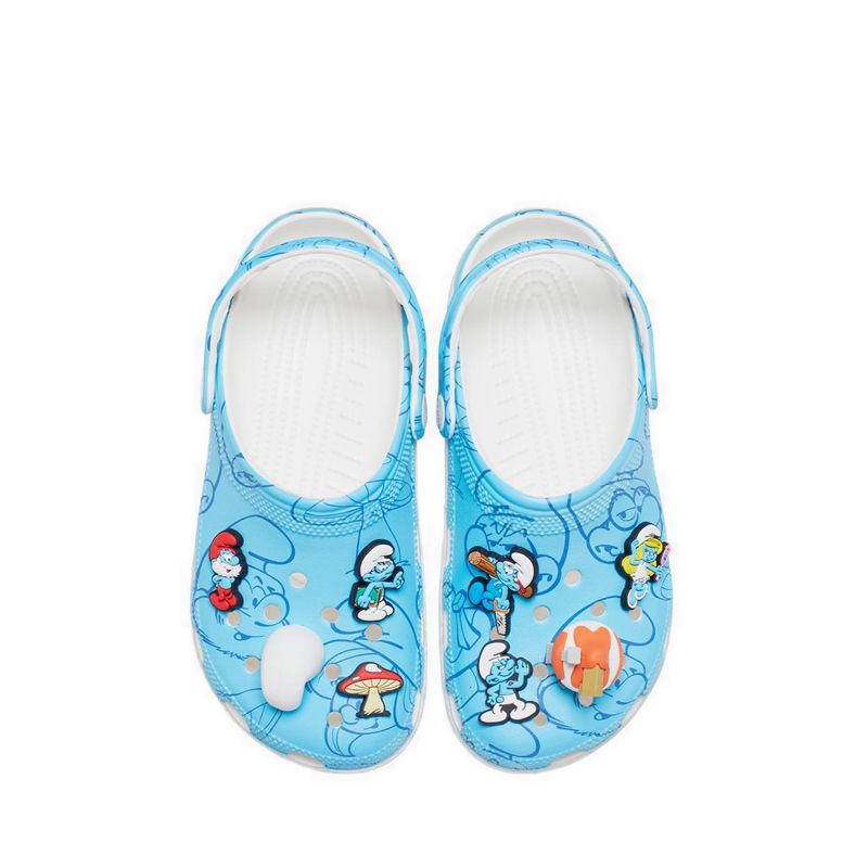 Crocs Smurfs Classic Unisex Clog - Multi - Gambar 6
