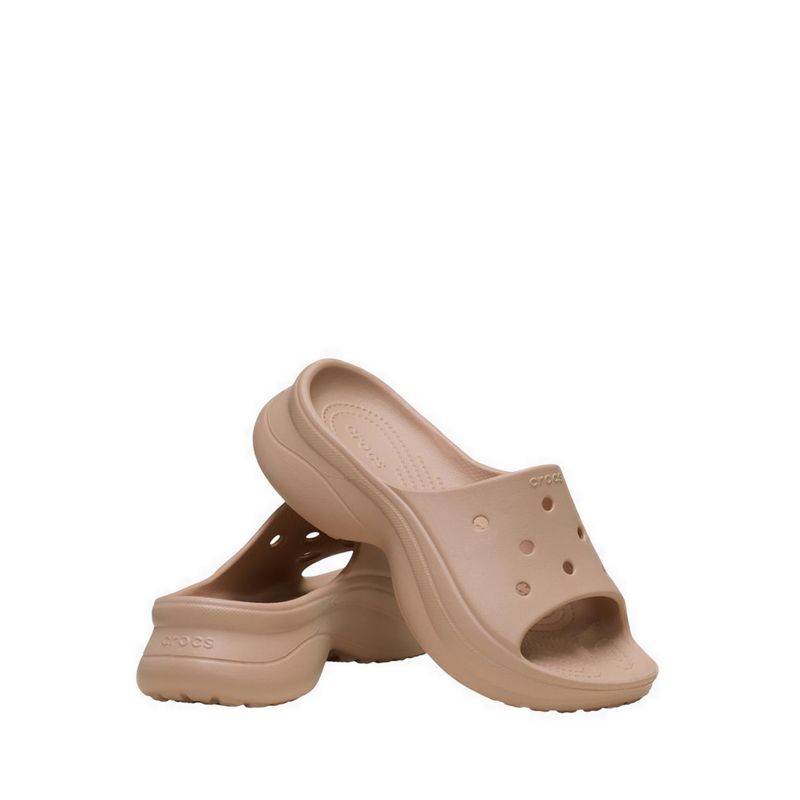 Crocs Bae Slide Women Clog - Pink Caramel - Gambar 4