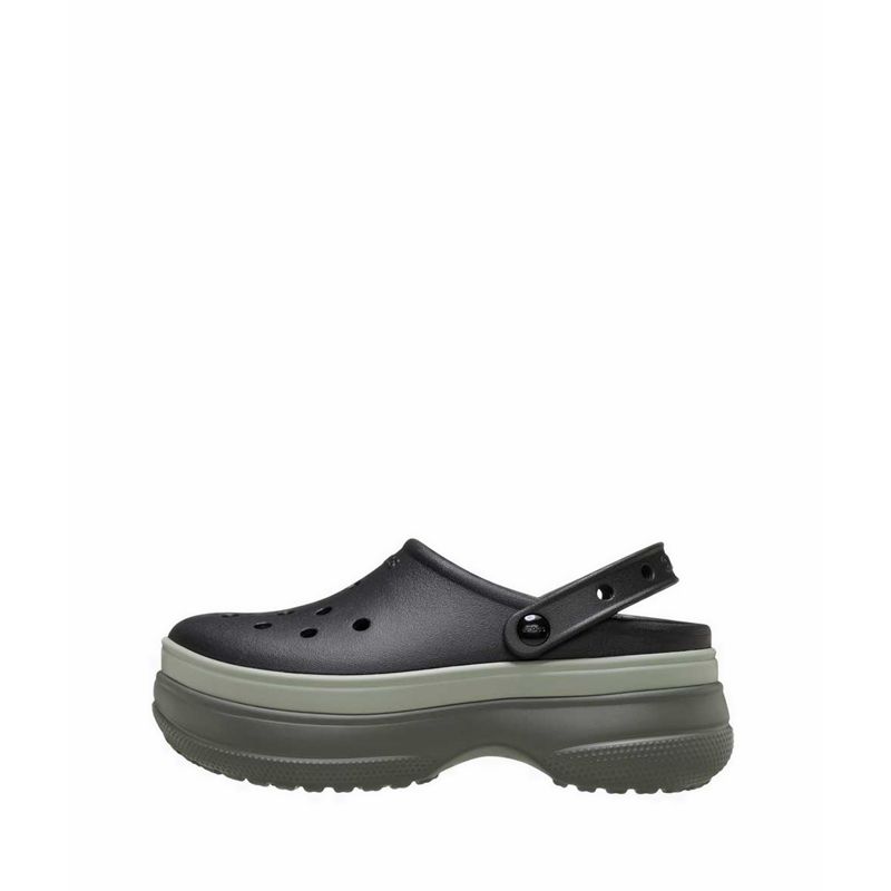 Crocs Classic Stacked Unisex Clog - Black - Gambar 2