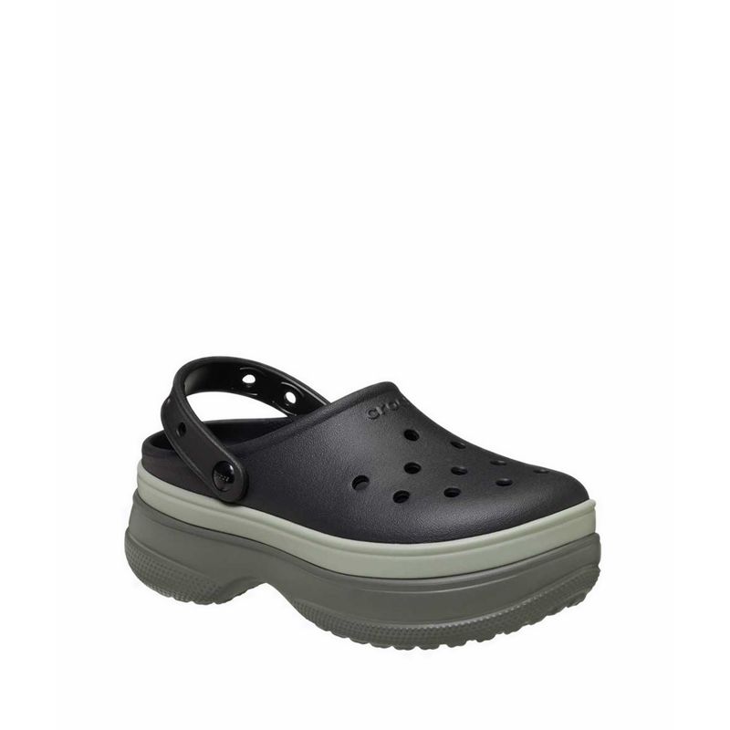 Crocs Classic Stacked Unisex Clog - Black - Gambar 3