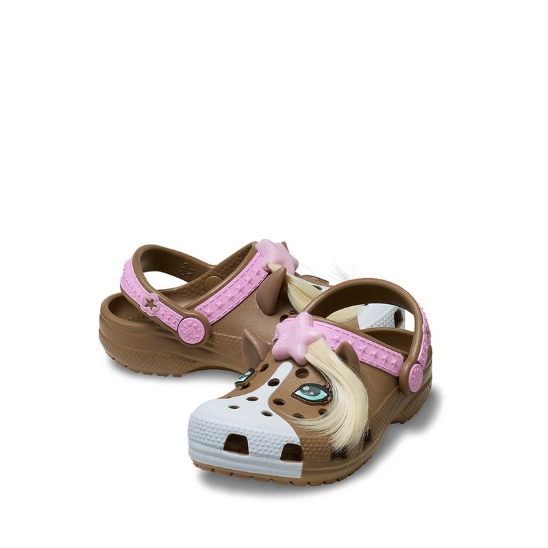 Crocs Classic IAM Horse Toddler Clog - Milk Chocolate - Gambar 5