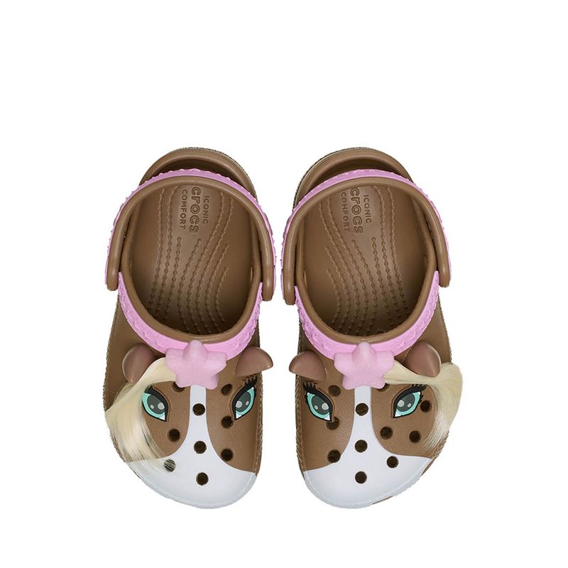 Crocs Classic IAM Horse Toddler Clog - Milk Chocolate - Gambar 7