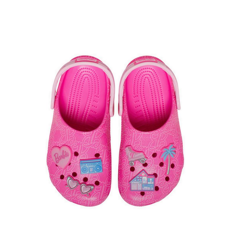 Crocs Mattel Pink Barbie Classic Kids Clog - Multi - Gambar 6
