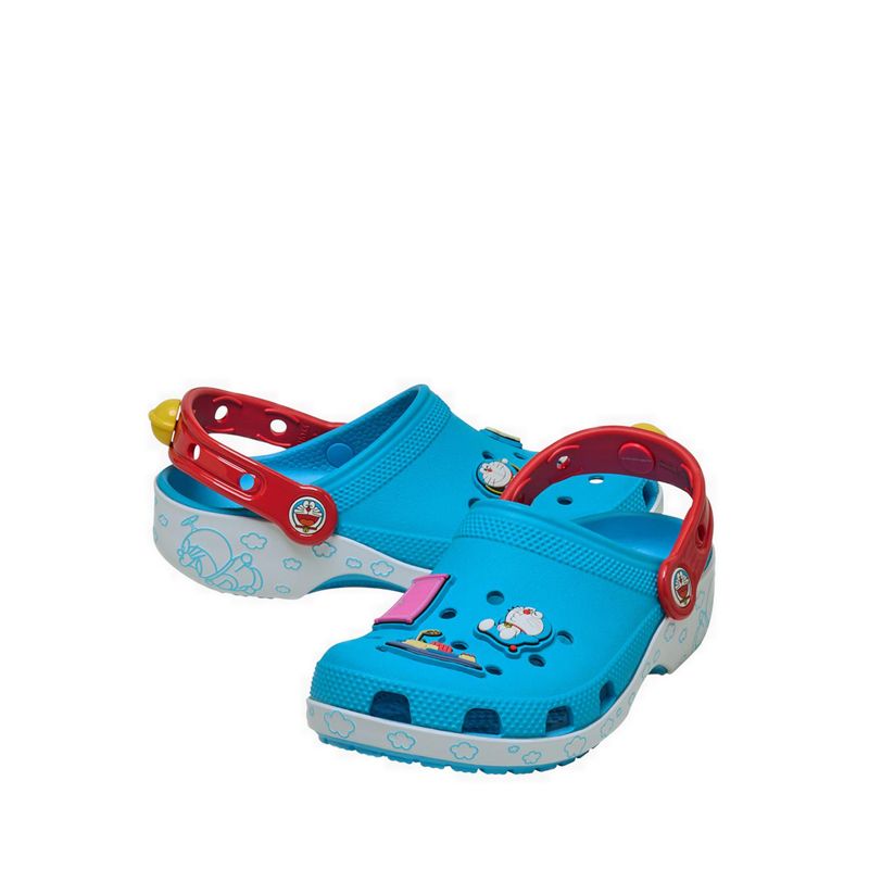 Crocs Doraemon Classic Kids Clog - Multi - Gambar 4