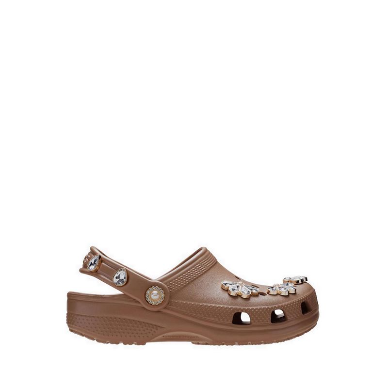 Crocs Classic Pinnacle Embellishment Kids Clog - Latte