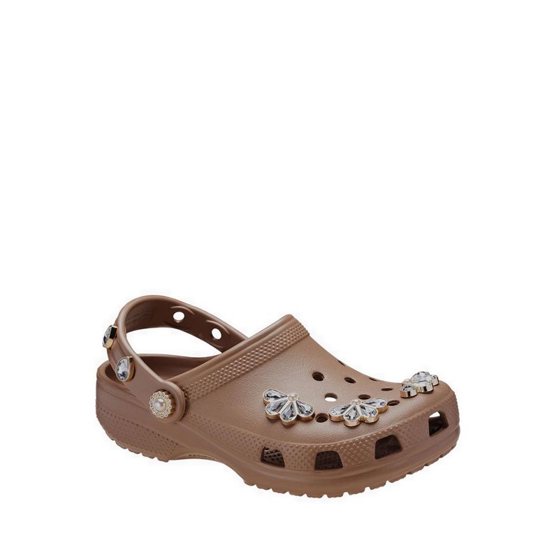 Crocs Classic Pinnacle Embellishment Kids Clog - Latte - Gambar 3