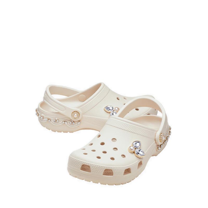 Crocs Classic Pinnacle Embellishment Unisex Clog - Frappe - Gambar 4