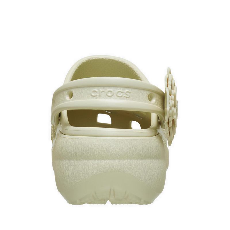 Crocs Classic Platform Lace Floral Women Clog - Bone - Gambar 4