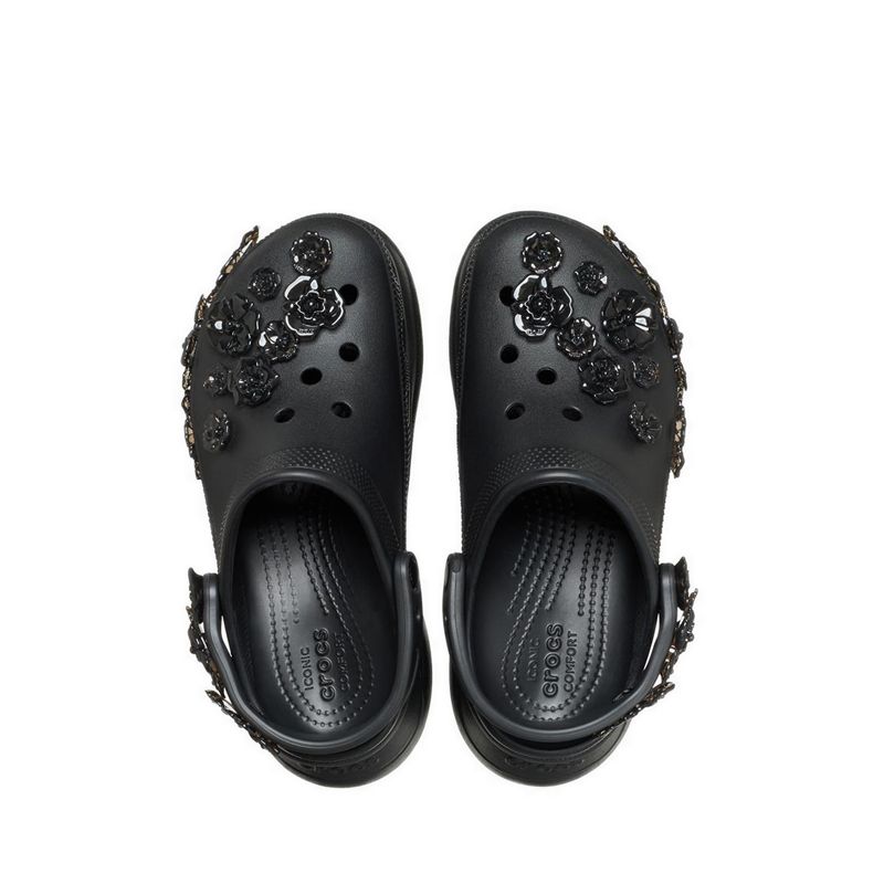Crocs Bae Translucent Floral Women Clog - Black - Gambar 4