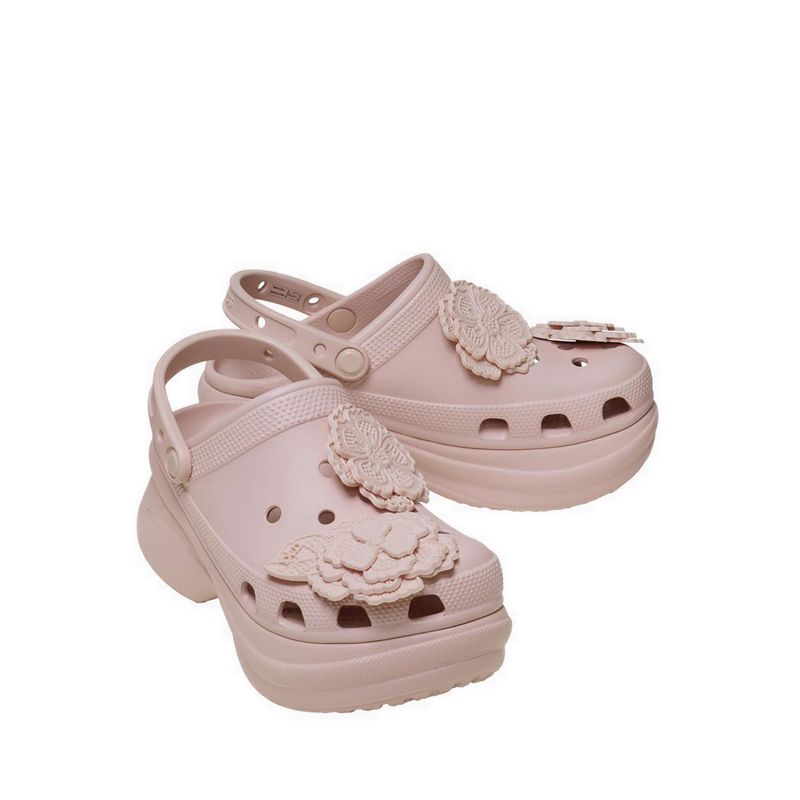 Crocs Bae Lace Floral Women Clog - Quartz - Gambar 4